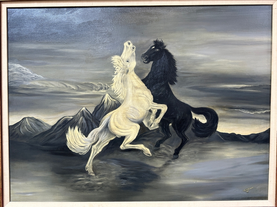 Just Added - Original Oil Horse Artwork by Gabon 45' x 57' [Photo 3]