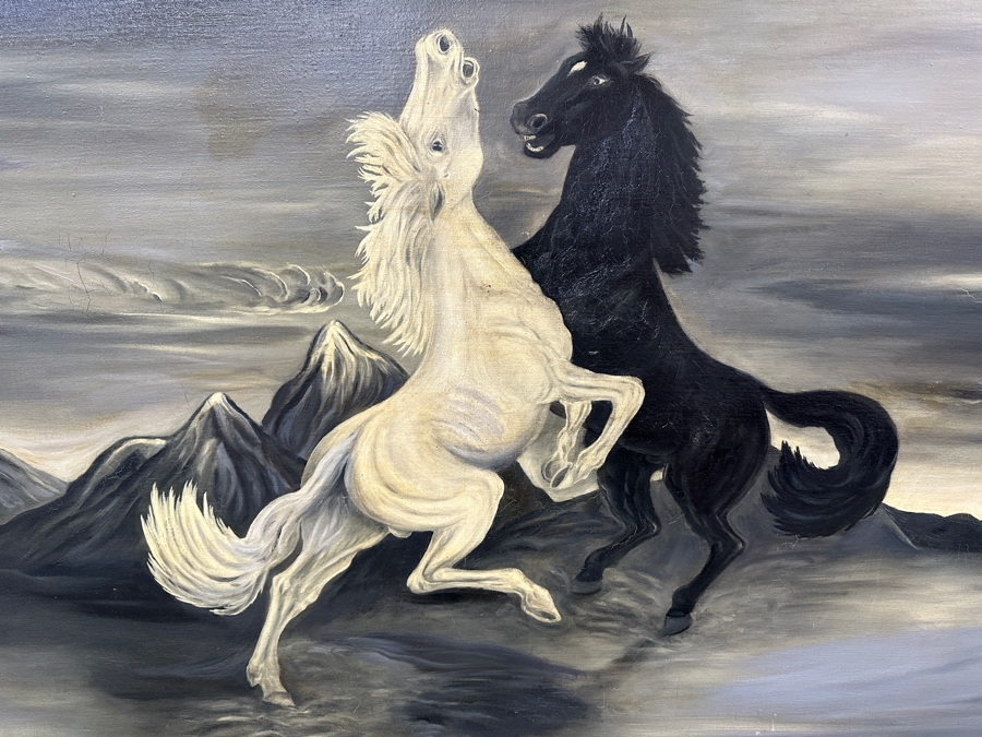 Just Added - Original Oil Horse Artwork by Gabon 45' x 57' [Photo 7]