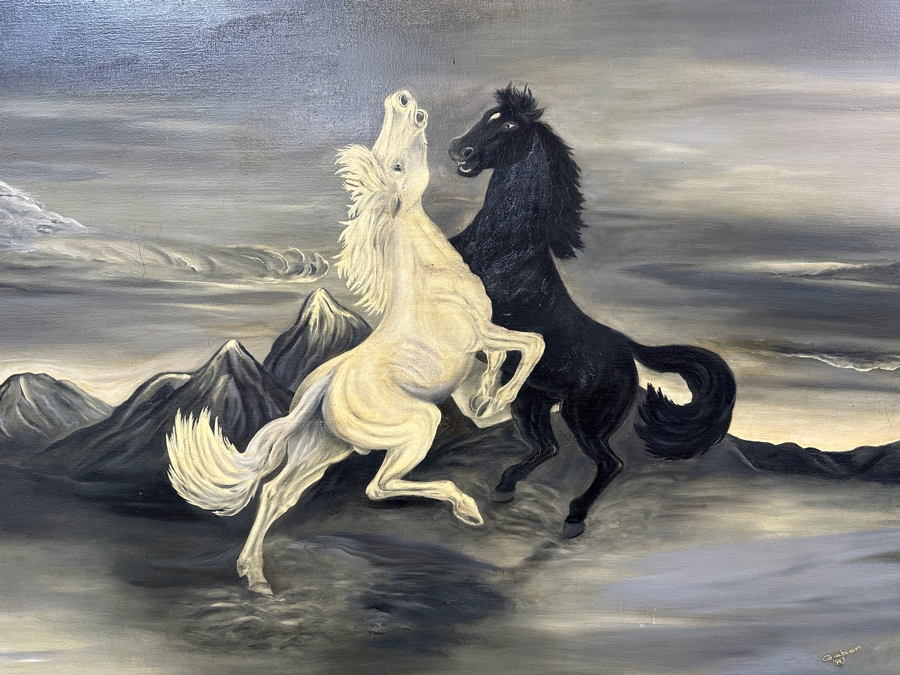 Just Added - Original Oil Horse Artwork by Gabon 45' x 57' [Photo 5]