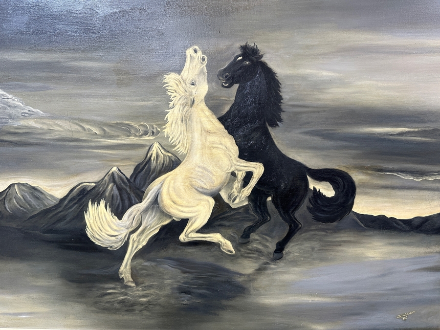 Just Added - Original Oil Horse Artwork by Gabon 45' x 57' [Photo 10]