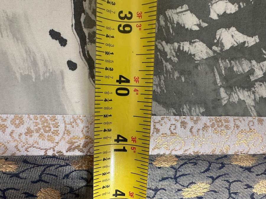 Vintage Japanese Tiger Silk Scroll Painting Kakejiku Painting Area Is 16W X 41H [Photo 11]