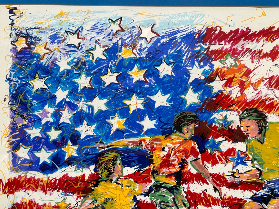 Hand Signed Juli Veee (San Diego Sockers Second All Time Leading Scorer) Soccer Print Titled 'Pride' 34W X 21H Framed 41.5 X 28.5 [Photo 5]