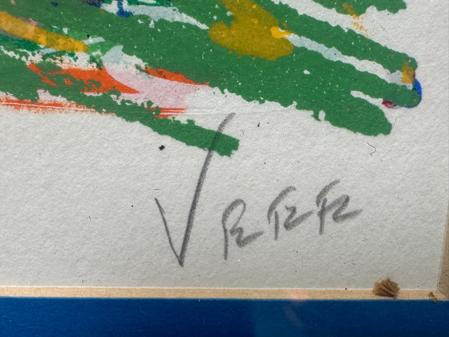 Hand Signed Juli Veee (San Diego Sockers Second All Time Leading Scorer) Soccer Print Titled 'Pride' 34W X 21H Framed 41.5 X 28.5 [Photo 6]