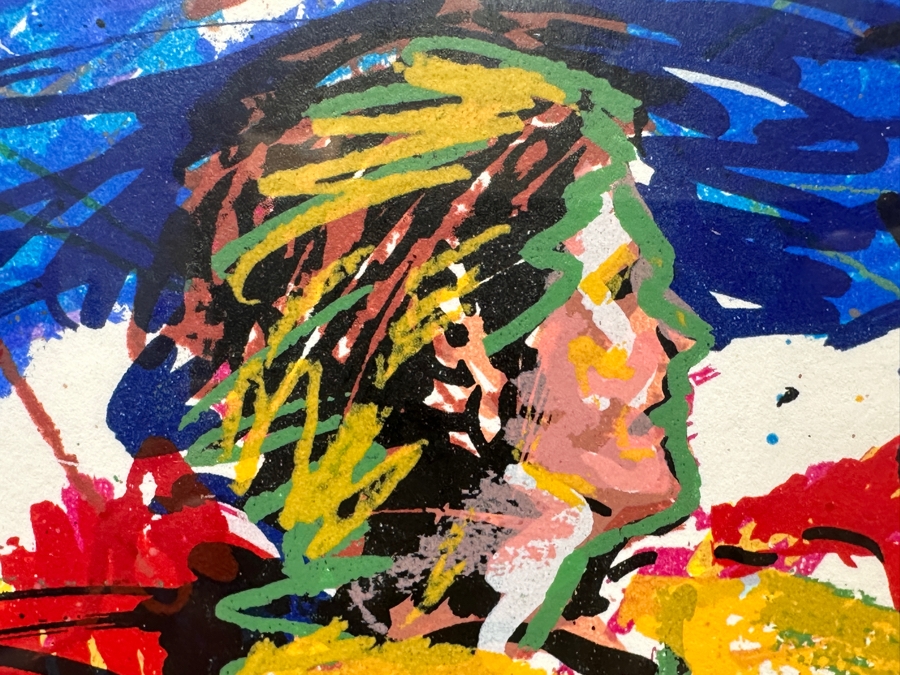 Hand Signed Juli Veee (San Diego Sockers Second All Time Leading Scorer) Soccer Print Titled 'Pride' 34W X 21H Framed 41.5 X 28.5 [Photo 9]