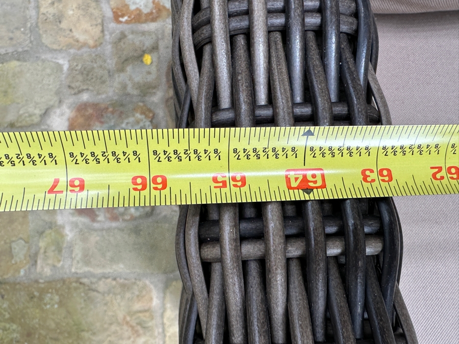 Prestige Furniture Synthetic Woven Wicker 2-Piece Sofa Corner Chairs 65.5'W x 32'D x 36'H [Photo 10]