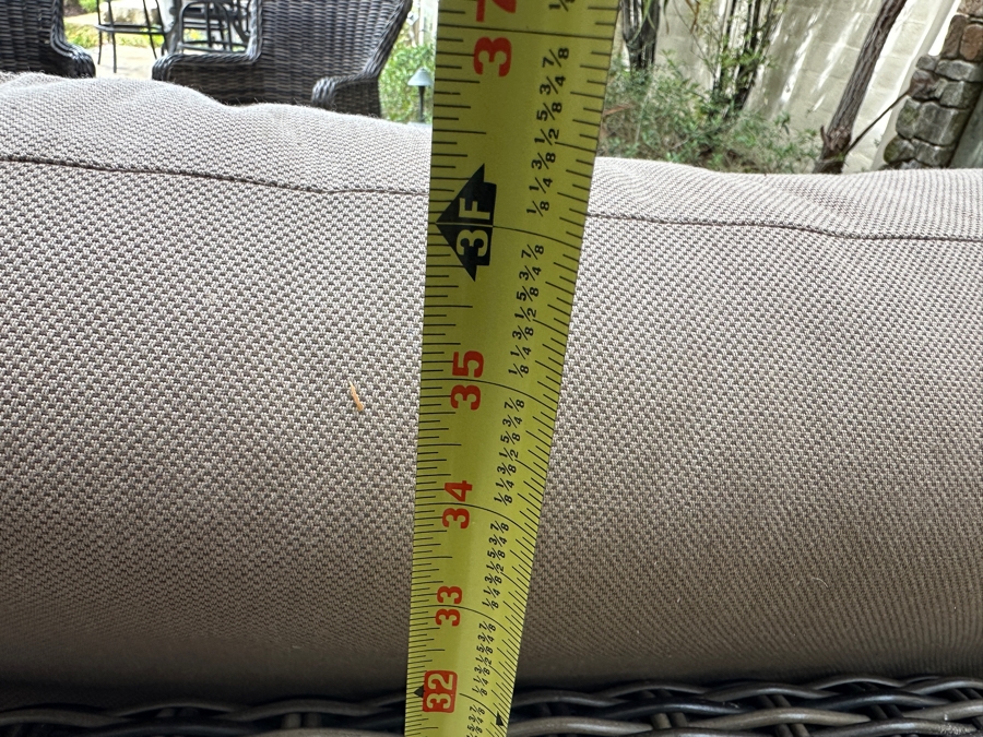 Prestige Furniture Synthetic Woven Wicker 2-Piece Sofa Corner Chairs 65.5'W x 32'D x 36'H [Photo 12]