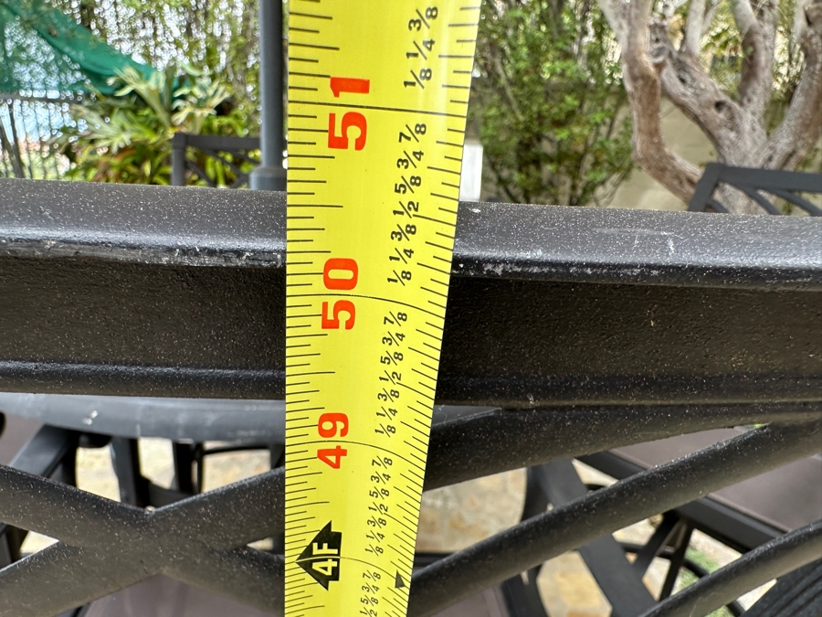 Outdoor Bar Patio Set with OutDura Umbrella 42'R Table And (4) Swivel Barstool Chairs 30' Seat Height / 50'H [Photo 11]