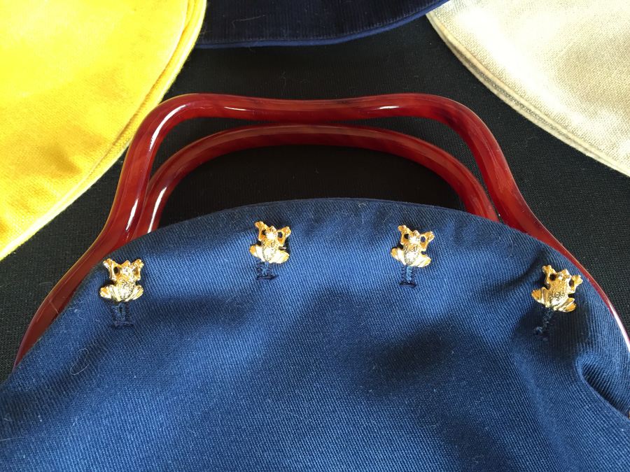 Vintage Handbag with Multiple Button On Designs - Frog Buttons [Photo 4]