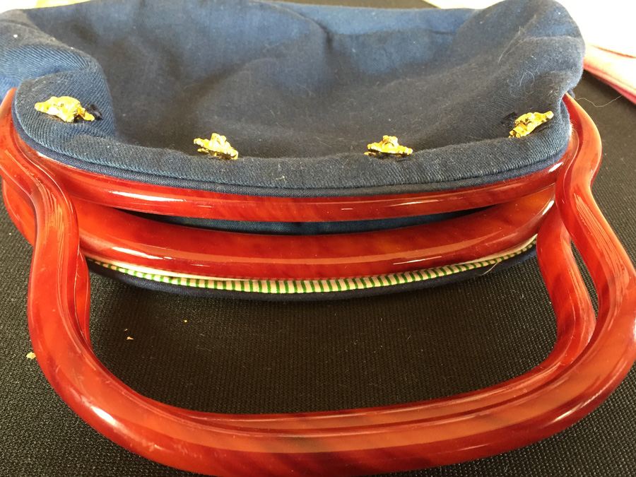 Vintage Handbag with Multiple Button On Designs - Frog Buttons [Photo 7]