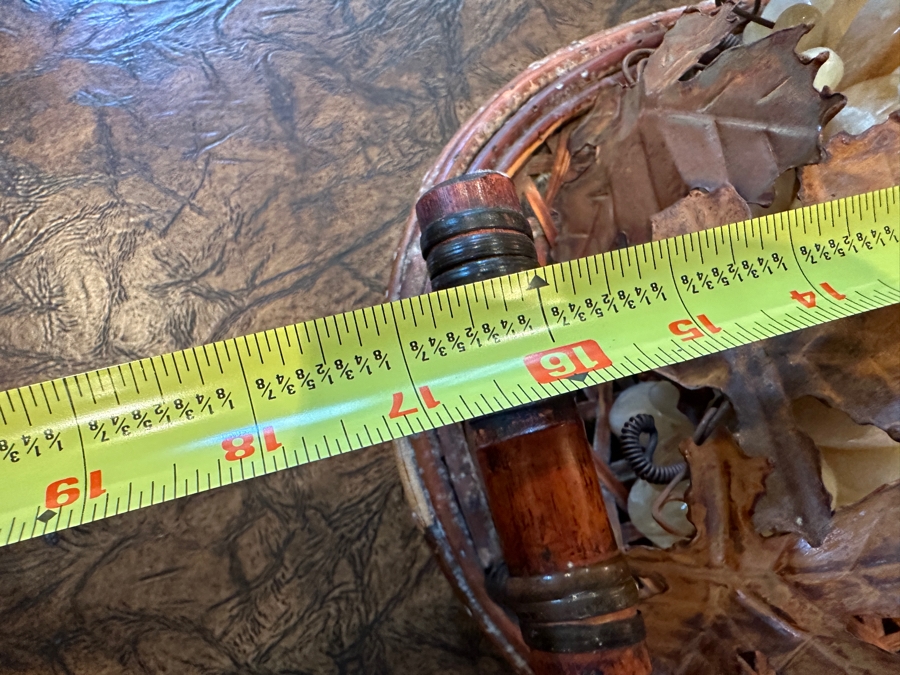 Woven Tray with Carved Stone Eggs and Grapes 17'W x 11'D [Photo 8]