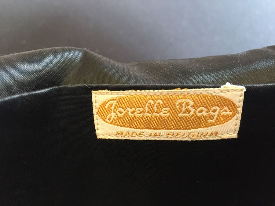 Vintage Jorelle Black Beaded Clutch Purse Belgium