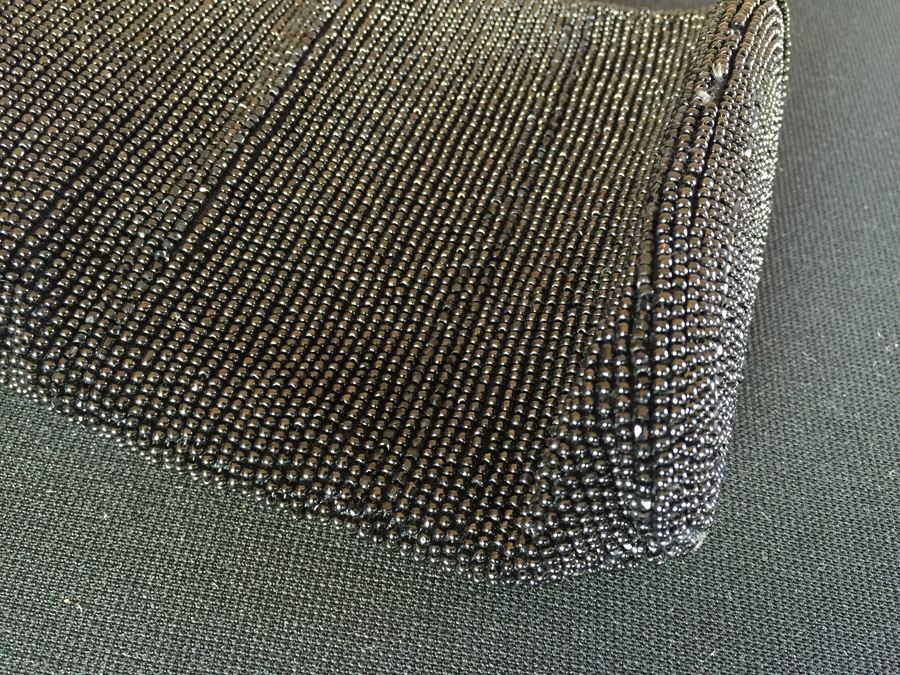 Vintage Jorelle Black Beaded Clutch Purse Belgium [Photo 7]
