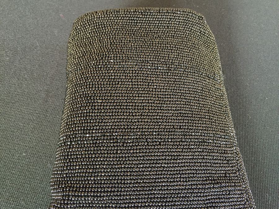 Vintage Jorelle Black Beaded Clutch Purse Belgium [Photo 9]