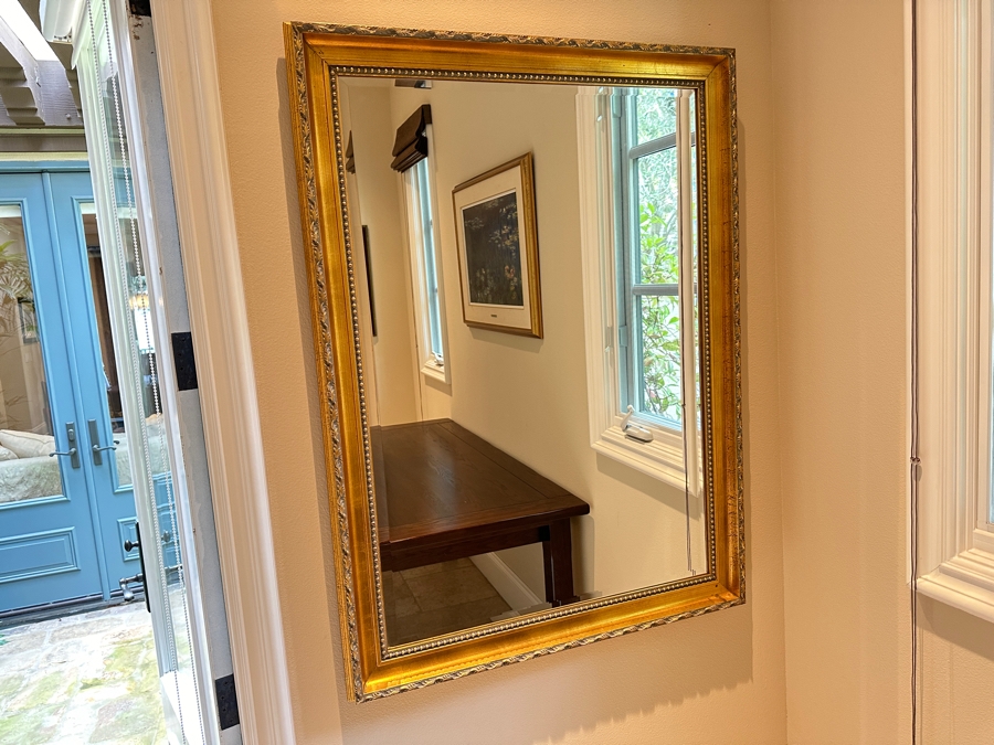 Gold Framed Beveled Glass Wall Mirror 33'W x 45'H [Photo 2]