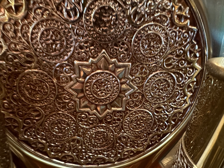 Howard Miller 71st Anniversary Edition 'The Rochester' Floor Clock in Windsor Cherry Case with Olive Ash Burls and Carved Overlay Shell Model #610-793 Serial #70240205 21'W x 12'D x 85'H [Photo 9]