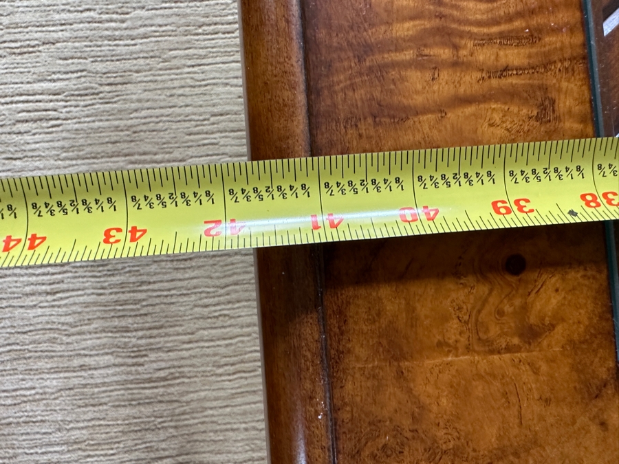 Wooden Coffee Table With Sunburst Pattern Top And Drawer By Schnadig Furniture 41.5' X 41.5' 20'H [Photo 11]