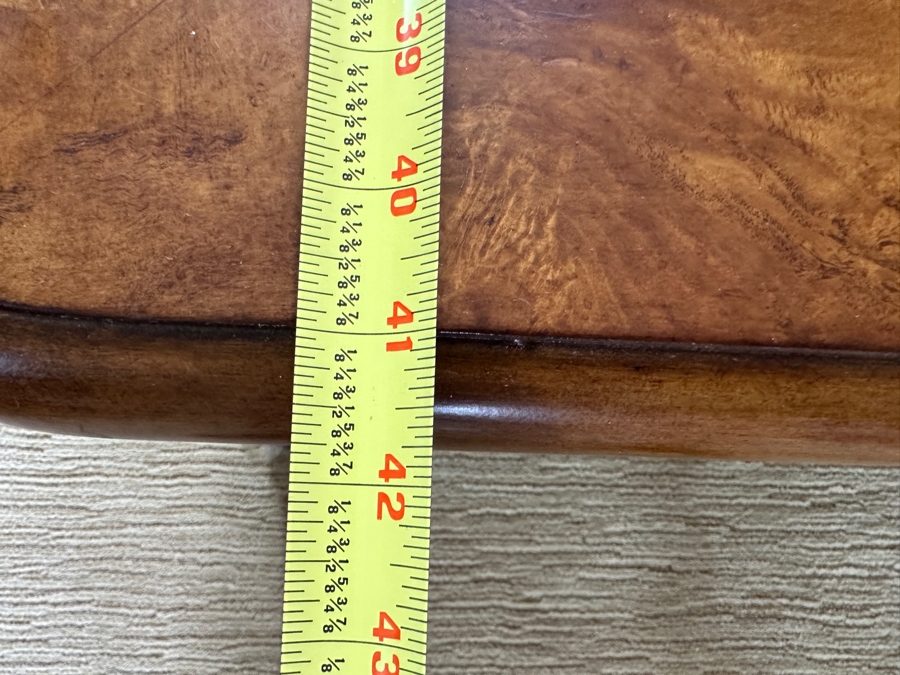 Wooden Coffee Table With Sunburst Pattern Top And Drawer By Schnadig Furniture 41.5' X 41.5' 20'H [Photo 12]