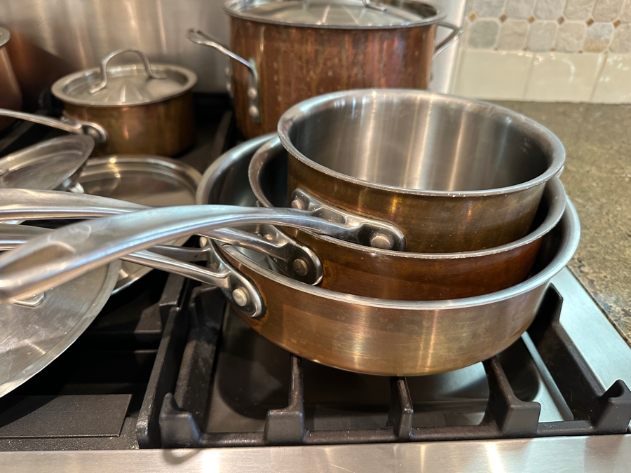 Calphalon 18 Piece Set of Tri-Ply Copper Bottom Pots and Pans [Photo 9]