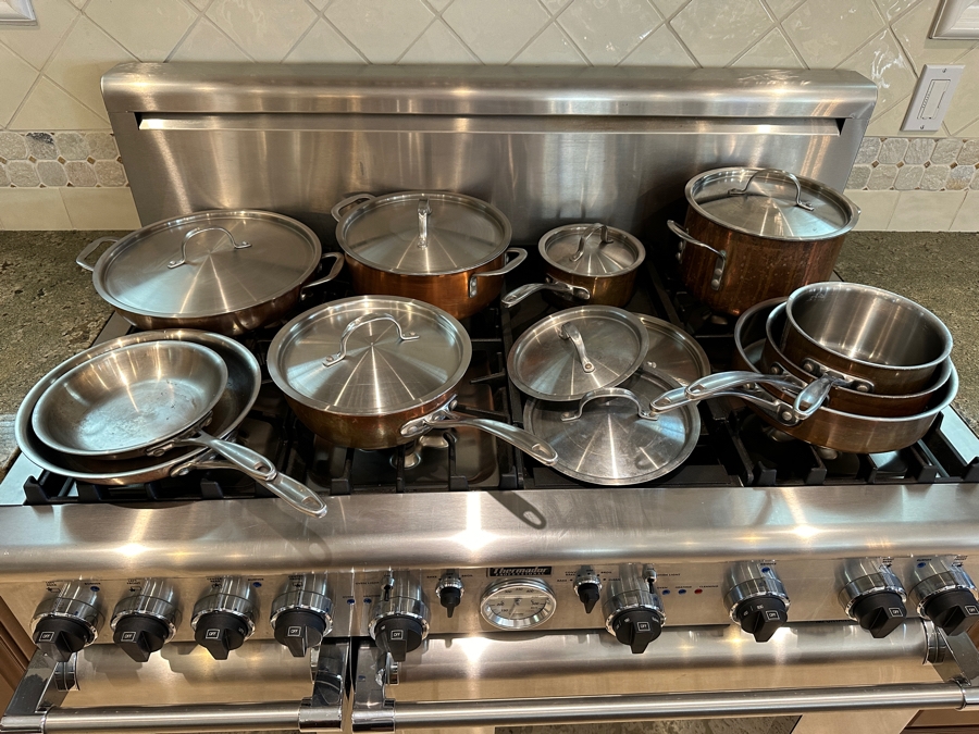 Calphalon 18 Piece Set of Tri-Ply Copper Bottom Pots and Pans [Photo 2]