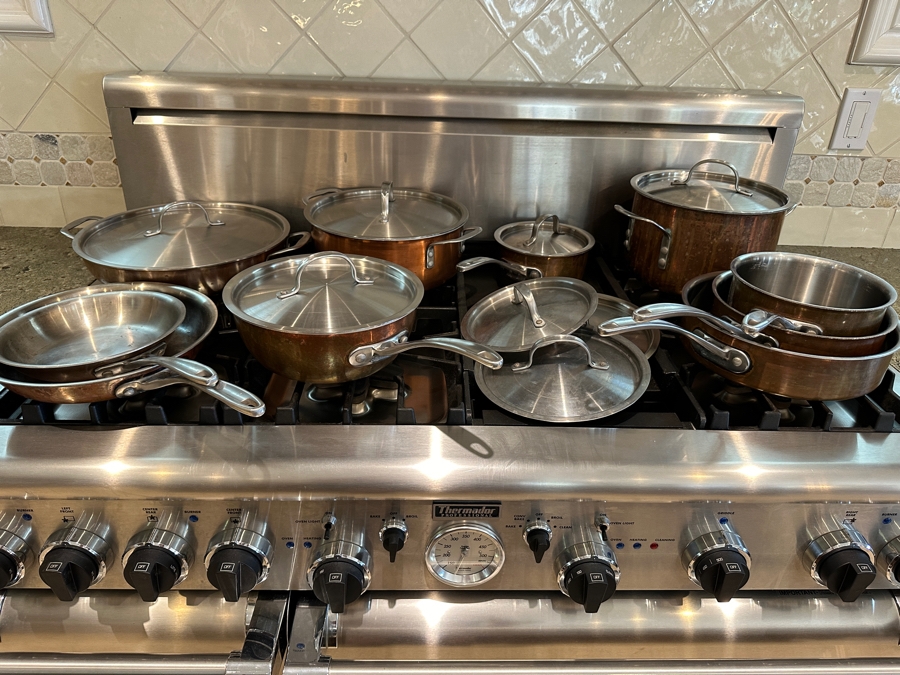 Calphalon 18 Piece Set of Tri-Ply Copper Bottom Pots and Pans [Photo 3]