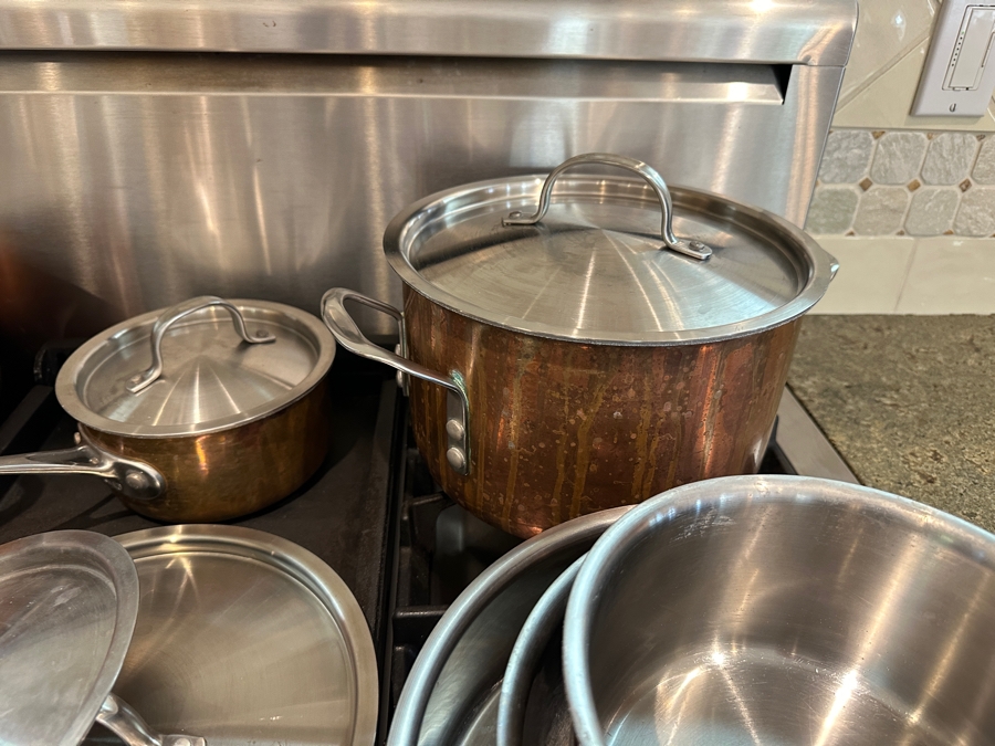 Calphalon 18 Piece Set of Tri-Ply Copper Bottom Pots and Pans [Photo 10]