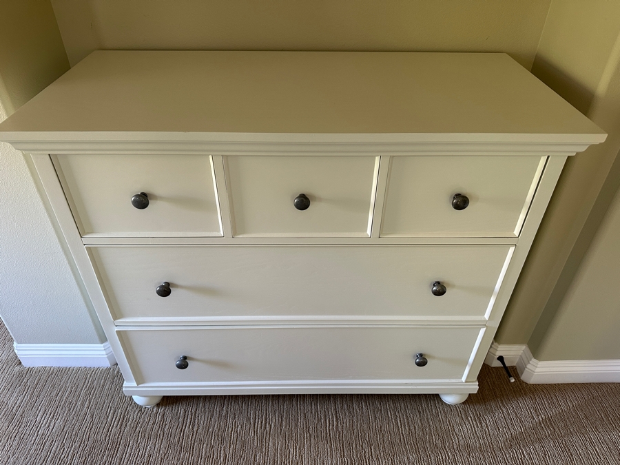 White Wooden Dresser 48W x 22D x 41'H [Photo 3]