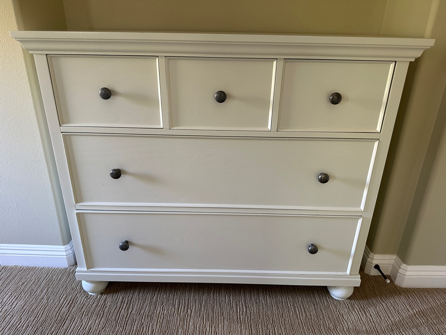 White Wooden Dresser 48W x 22D x 41'H [Photo 2]