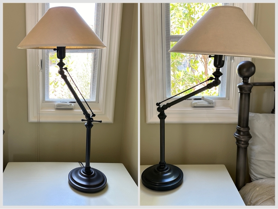 Pair of Swing Arm Adjustable Table Lamps 