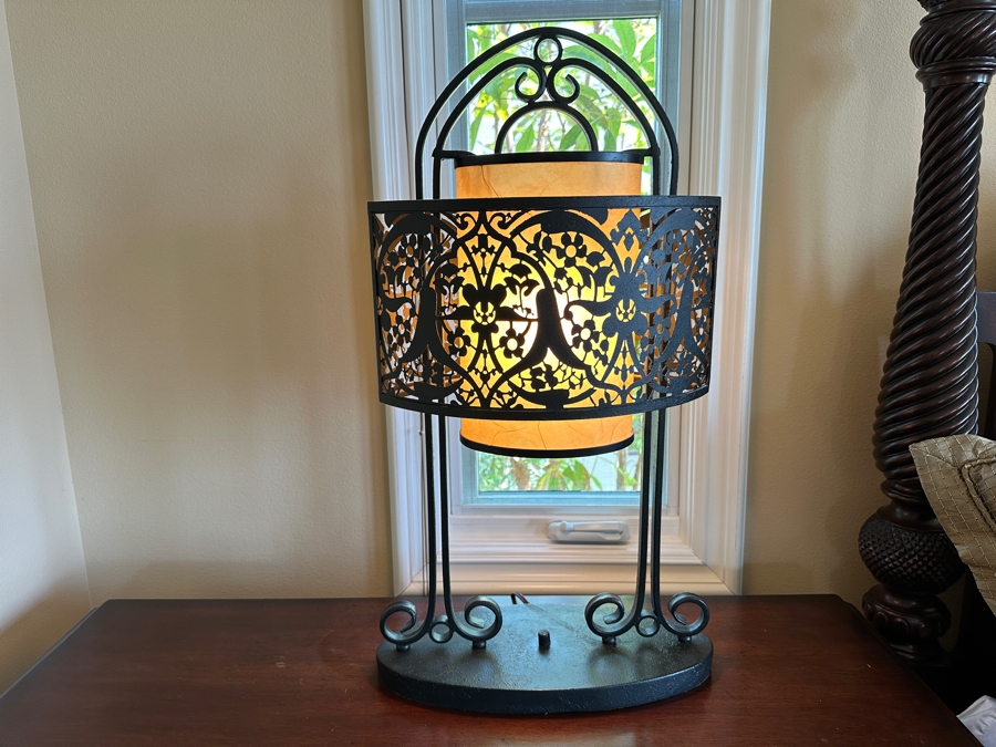 Pair of Metal Table Lamps 29'H [Photo 6]