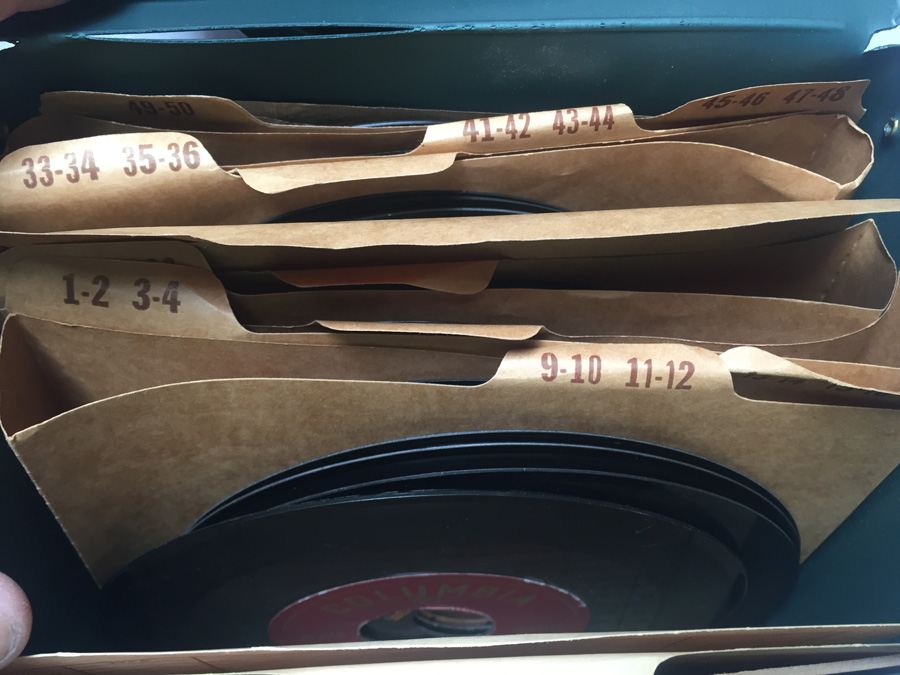 Green 45 Vinyl Record Carrying Tote with 45's [Photo 8]