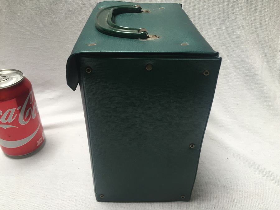 Green 45 Vinyl Record Carrying Tote with 45's [Photo 5]