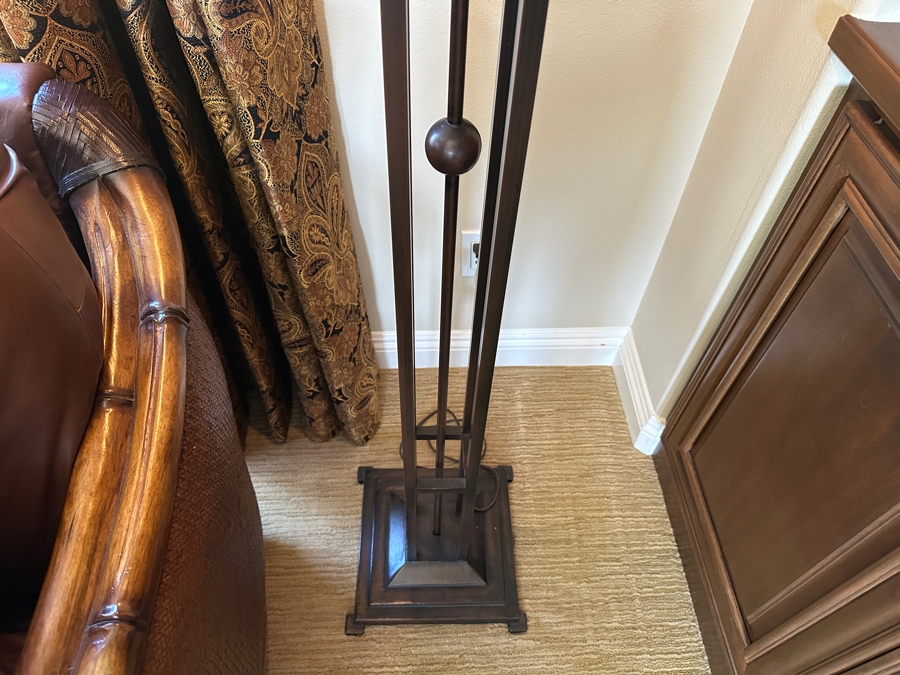 Dale Tiffany Aurora Mission Floor Lamp with Bronze and Stained Glass Shade 66.5'H [Photo 6]