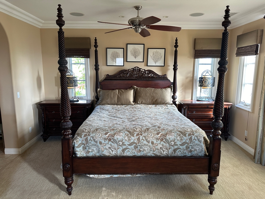 Lexington Tommy Bahama Mahogany 4 Poster Rumba Del Sol Cal-King Bed (Does not include Mattresses or Bedding) [Photo 2]