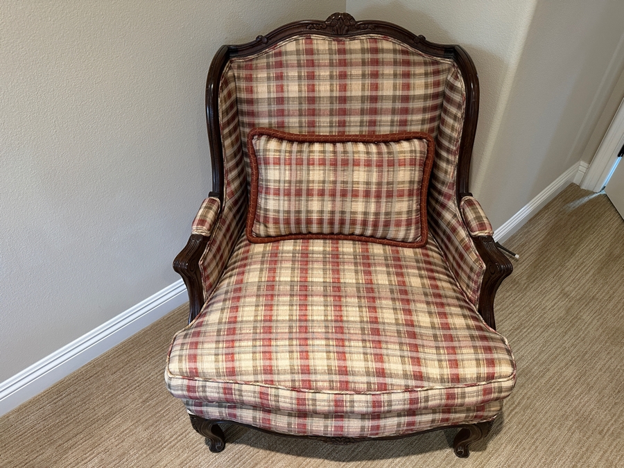 Upholstered Wingback Armchair 30”W x 27”D x 38”H [Photo 3]