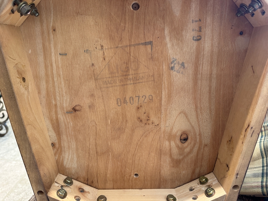 Set of (3) Wooden Barstools with Cushions 24' Seat Height [Photo 8]