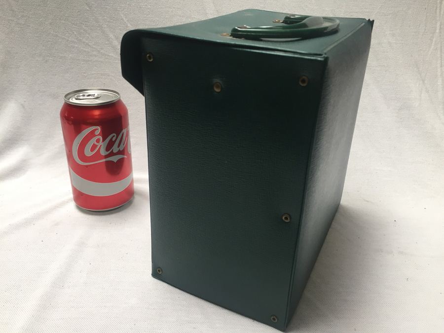 Green 45 Vinyl Record Carrying Tote with 45's [Photo 4]