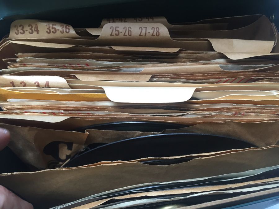 Green 45 Vinyl Record Carrying Tote with 45's [Photo 9]