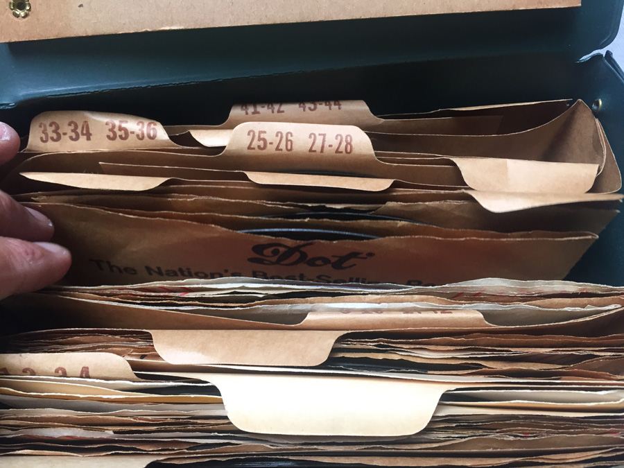 Green 45 Vinyl Record Carrying Tote with 45's [Photo 10]