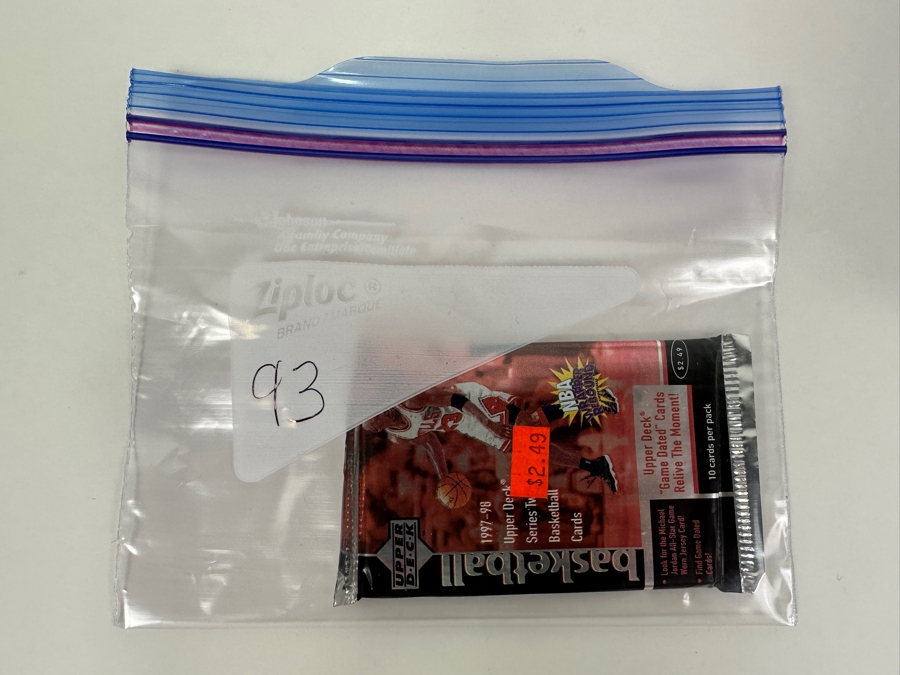 1997-98 Upper Deck Series Two Basketball Cards - 10 Cards - May Contain Ultra-Rare Michael Jordan Signed Game Jersey Card (GJ13S) That Sold For $1.4M - Read Details Page Before Bidding - Pack #93 [Photo 3]