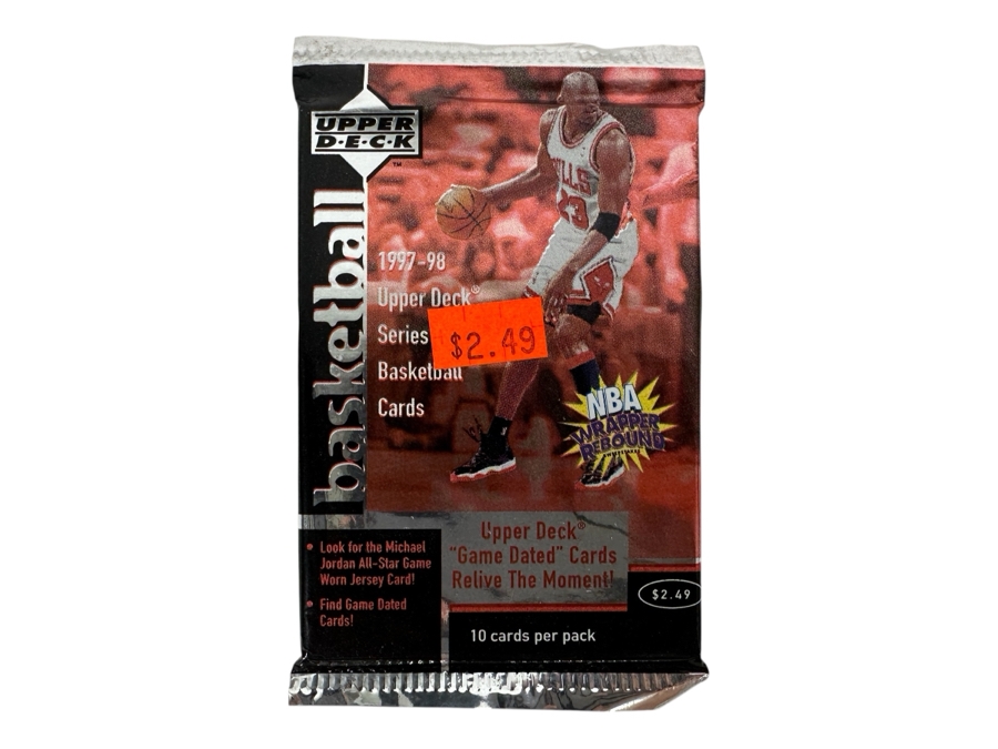 1997-98 Upper Deck Series Two Basketball Cards - 10 Cards - May Contain Ultra-Rare Michael Jordan Signed Game Jersey Card (GJ13S) That Sold For $1.4M - Read Details Page Before Bidding - Pack #94