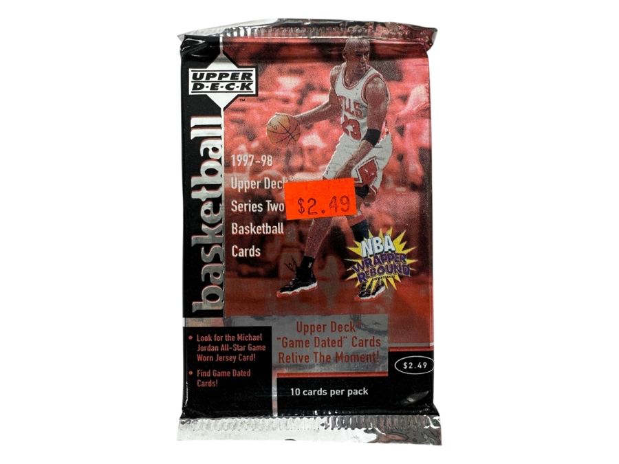 1997-98 Upper Deck Series Two Basketball Cards - 10 Cards - May Contain Ultra-Rare Michael Jordan Signed Game Jersey Card (GJ13S) That Sold For $1.4M - Read Details Page Before Bidding - Pack #95