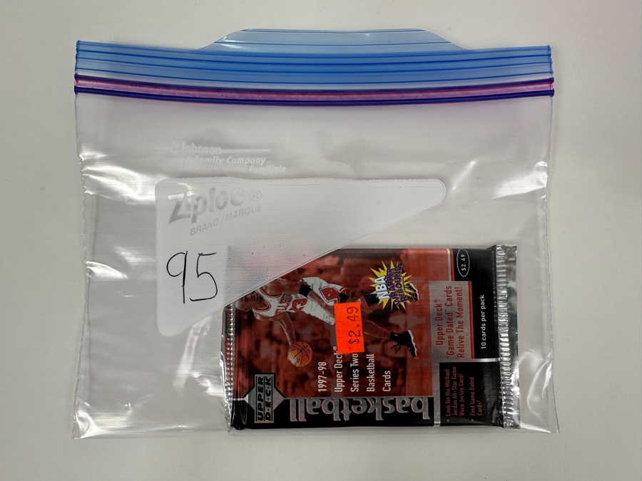 1997-98 Upper Deck Series Two Basketball Cards - 10 Cards - May Contain Ultra-Rare Michael Jordan Signed Game Jersey Card (GJ13S) That Sold For $1.4M - Read Details Page Before Bidding - Pack #95 [Photo 3]