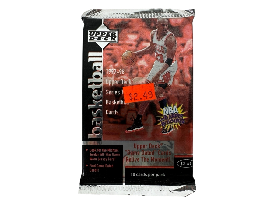 1997-98 Upper Deck Series Two Basketball Cards - 10 Cards - May Contain Ultra-Rare Michael Jordan Signed Game Jersey Card (GJ13S) That Sold For $1.4M - Read Details Page Before Bidding - Pack #96