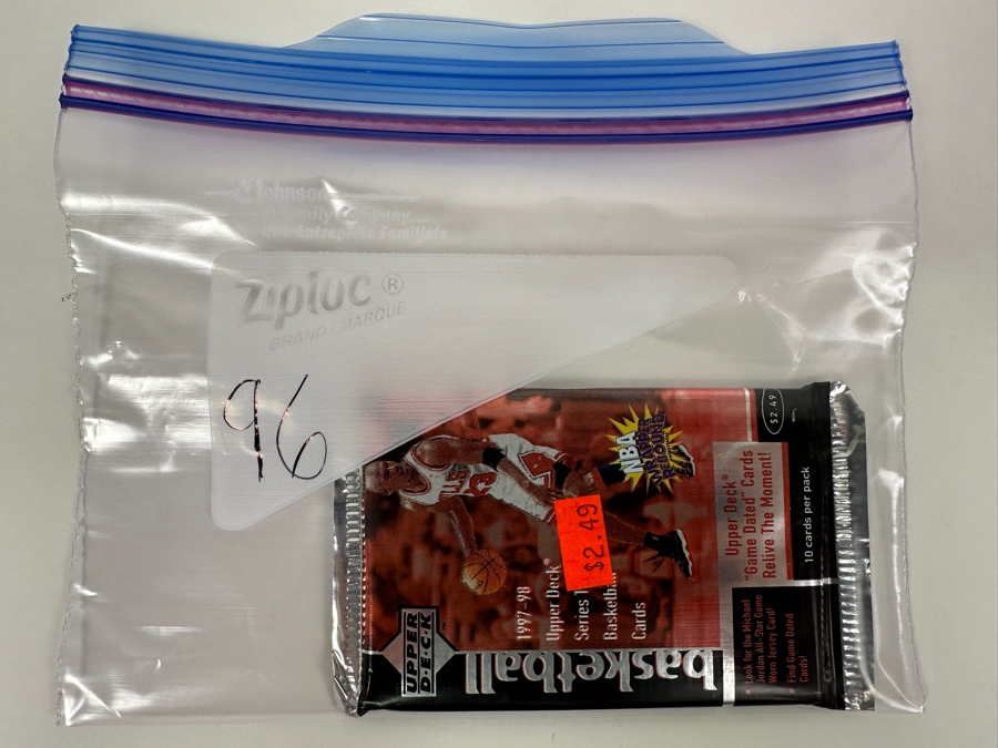 1997-98 Upper Deck Series Two Basketball Cards - 10 Cards - May Contain Ultra-Rare Michael Jordan Signed Game Jersey Card (GJ13S) That Sold For $1.4M - Read Details Page Before Bidding - Pack #96 [Photo 3]