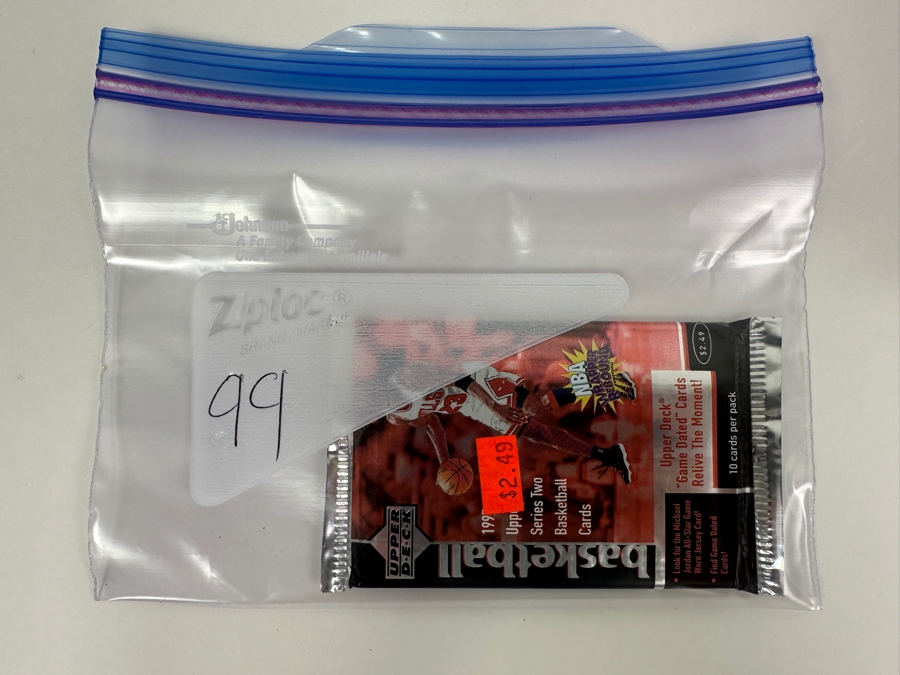1997-98 Upper Deck Series Two Basketball Cards - 10 Cards - May Contain Ultra-Rare Michael Jordan Signed Game Jersey Card (GJ13S) That Sold For $1.4M - Read Details Page Before Bidding - Pack #99 [Photo 3]