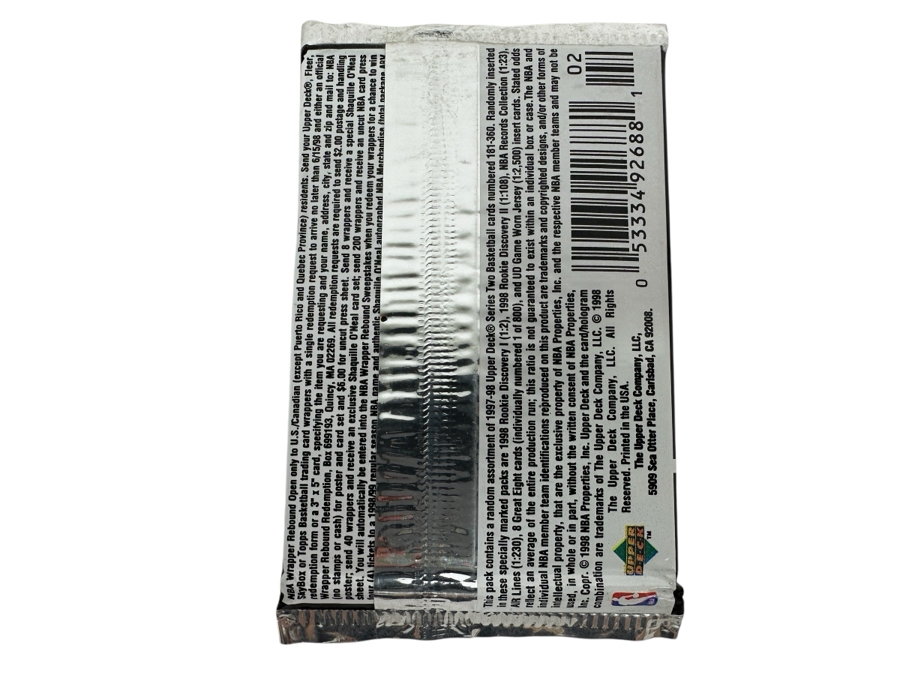 1997-98 Upper Deck Series Two Basketball Cards - 10 Cards - May Contain Ultra-Rare Michael Jordan Signed Game Jersey Card (GJ13S) That Sold For $1.4M - Read Details Page Before Bidding - Pack #99 [Photo 2]