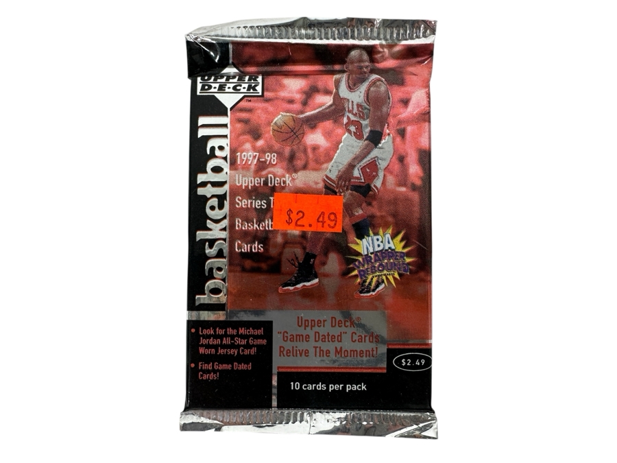1997-98 Upper Deck Series Two Basketball Cards - 10 Cards - May Contain Ultra-Rare Michael Jordan Signed Game Jersey Card (GJ13S) That Sold For $1.4M - Read Details Page Before Bidding - Pack #100