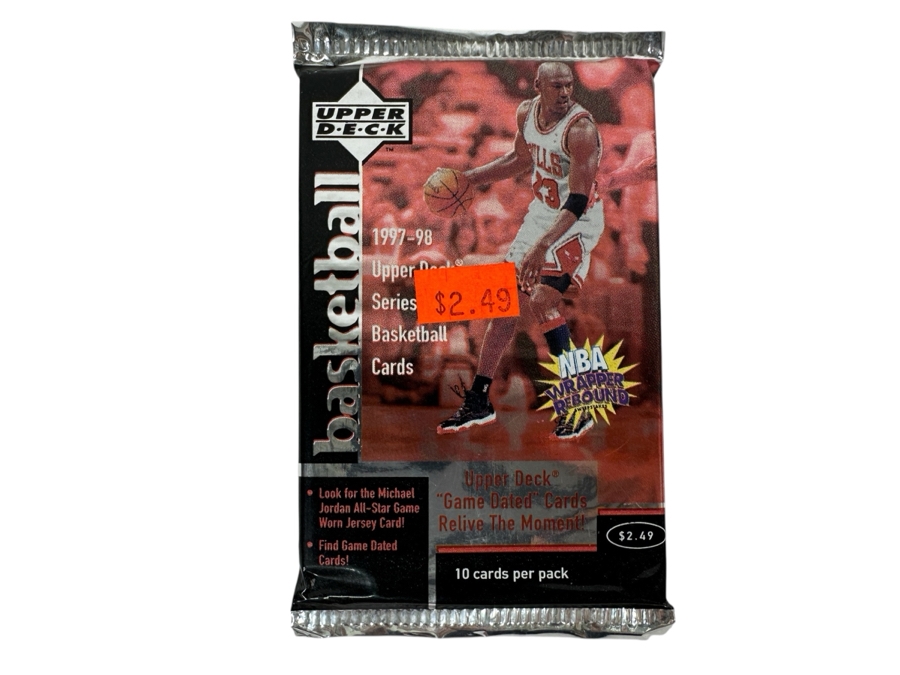 1997-98 Upper Deck Series Two Basketball Cards - 10 Cards - May Contain Ultra-Rare Michael Jordan Signed Game Jersey Card (GJ13S) That Sold For $1.4M - Read Details Page Before Bidding - Pack #101