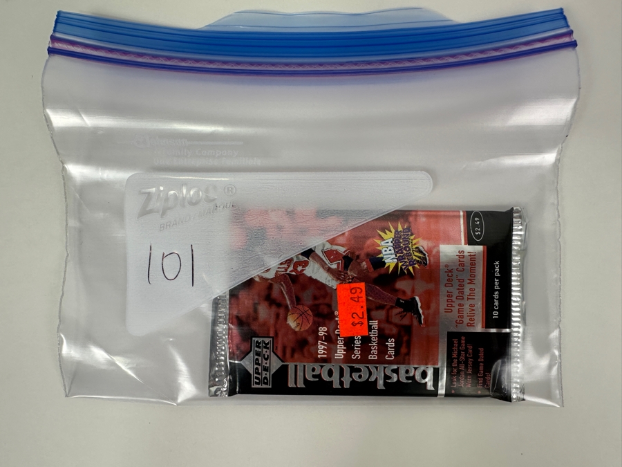 1997-98 Upper Deck Series Two Basketball Cards - 10 Cards - May Contain Ultra-Rare Michael Jordan Signed Game Jersey Card (GJ13S) That Sold For $1.4M - Read Details Page Before Bidding - Pack #101 [Photo 3]