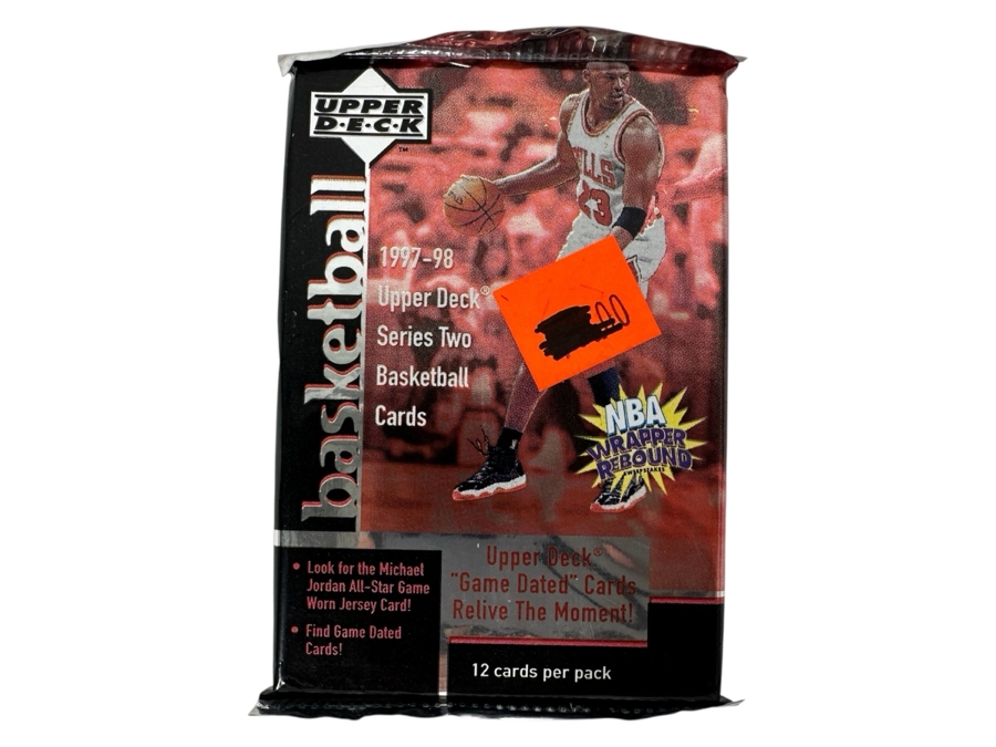 1997-98 Upper Deck Series Two Basketball Cards - 12 Cards - May Contain Ultra-Rare Michael Jordan Signed Game Jersey Card (GJ13S) That Sold For $1.4M - Read Details Page Before Bidding - Pack #102